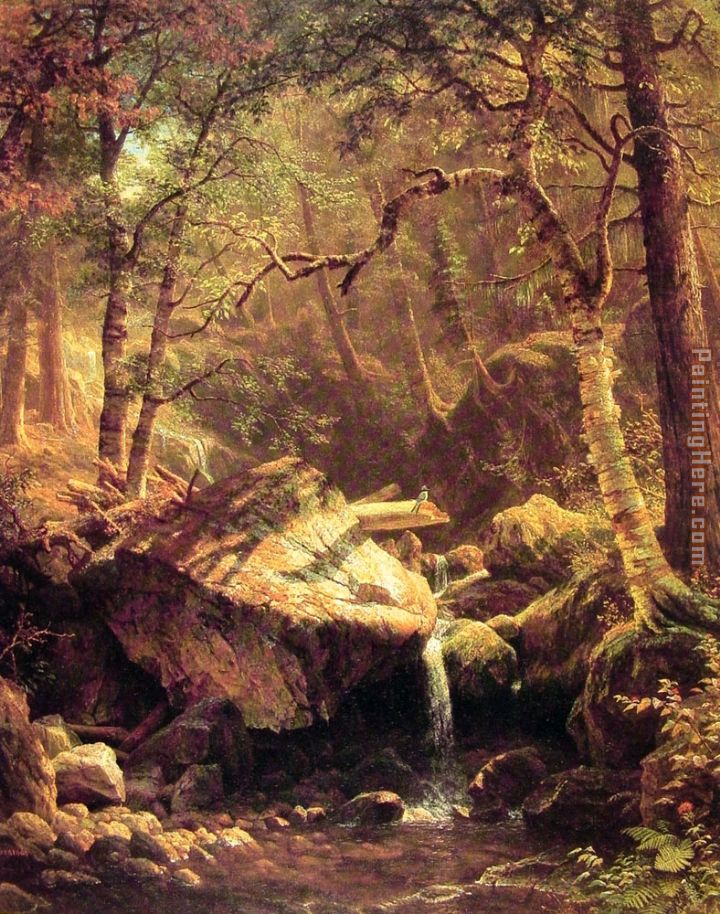 bierstadt albert the mountain brook painting - Kirill bierstadt albert the mountain brook art painting